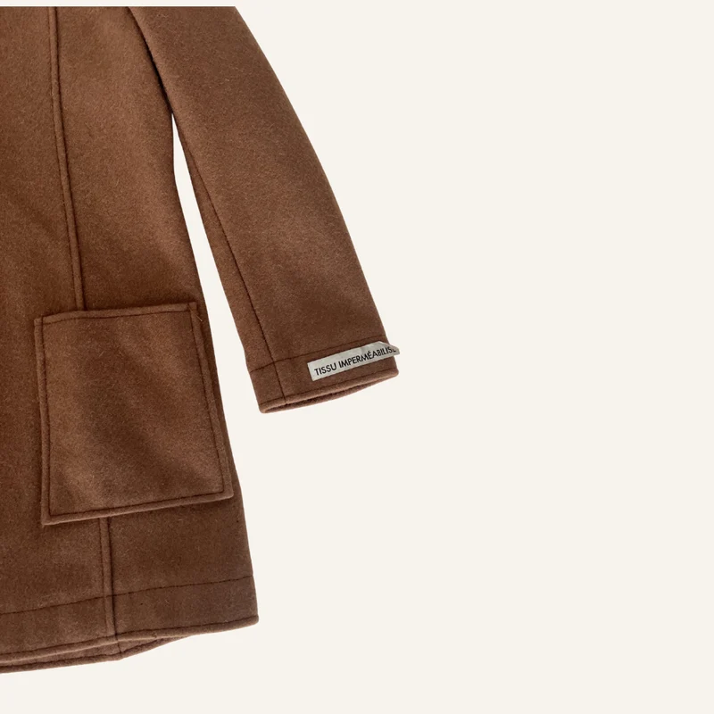 Manteau marron en laine pour enfant 9 ans - Seconde main