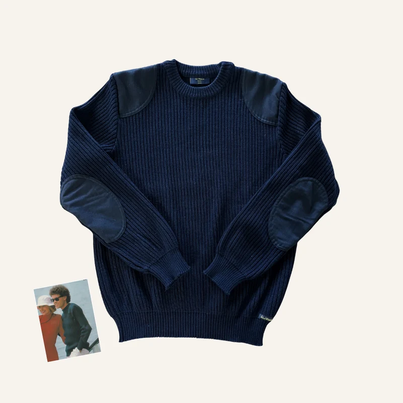 Pull officier revisité bleu marine - Seconde main