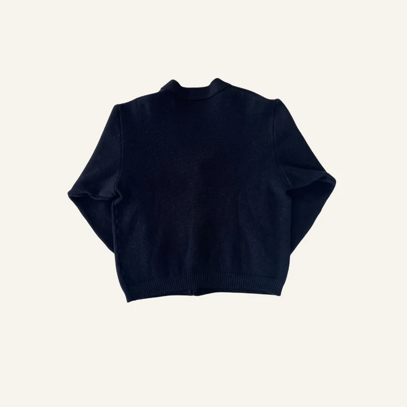Cardigan bleu marine en laine - Seconde main