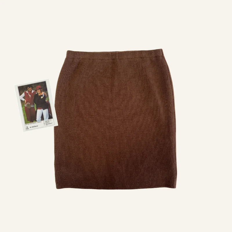 Jupe en laine marron pour femme - Seconde main