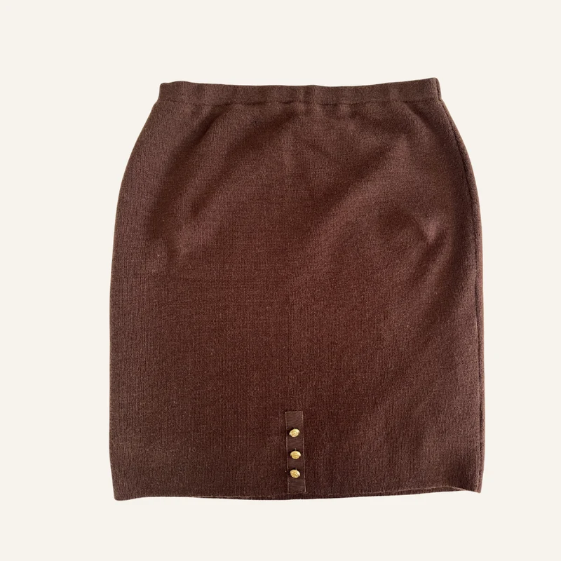 Jupe en laine marron pour femme - Seconde main
