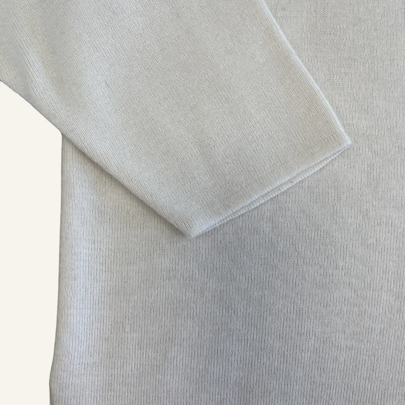 Pull écru col rond en laine pour femme - Seconde main