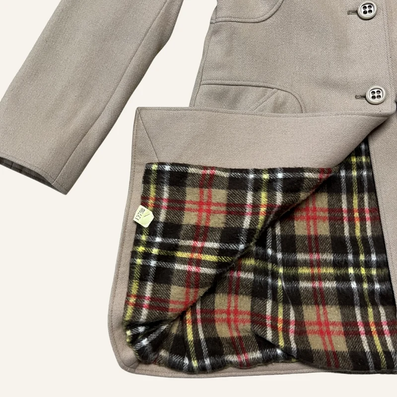 Manteau beige en laine pour femme - Seconde main