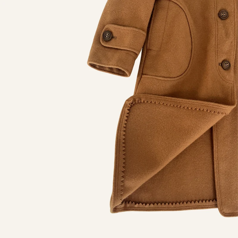Manteau camel en laine pour enfant - Seconde main