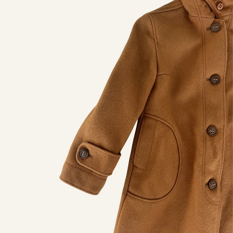 Manteau camel en laine pour enfant - Seconde main