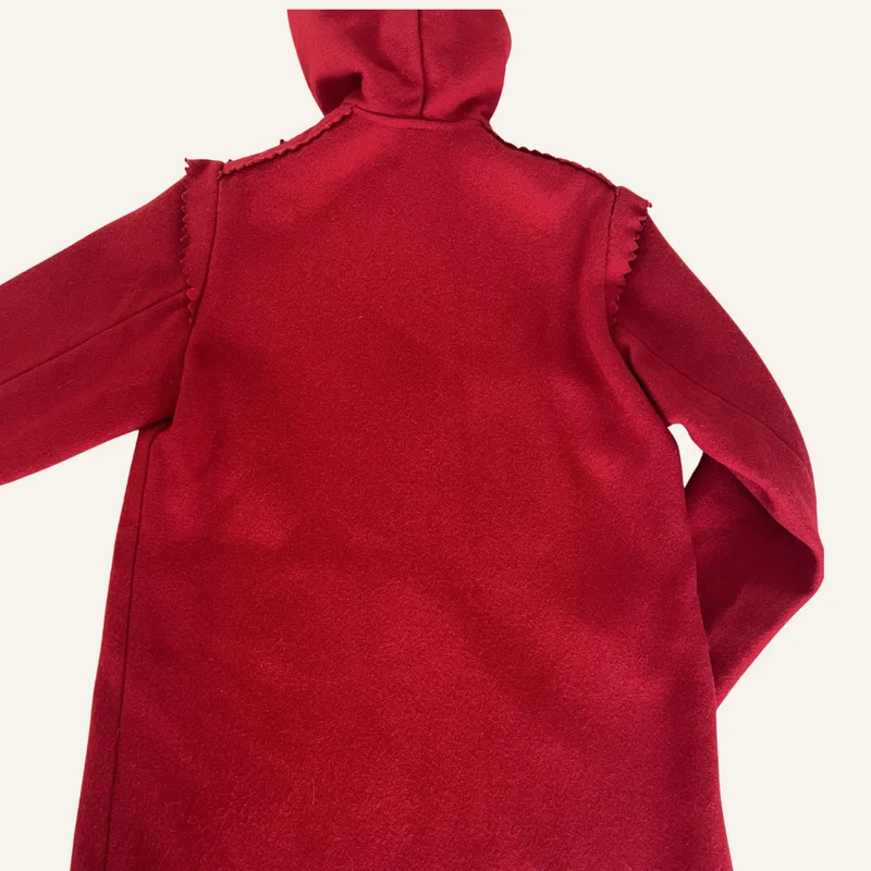 Kabig enfant rouge en drap de laine - Seconde main