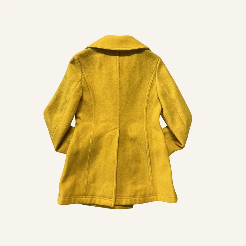 Caban jaune en drap de laine - Seconde main