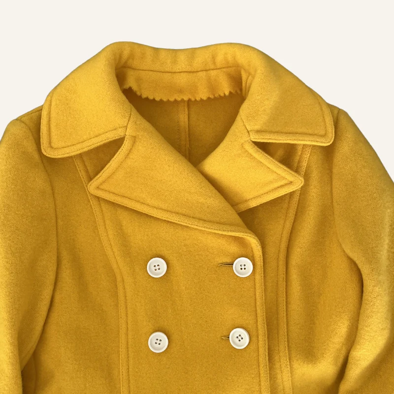 Caban jaune en drap de laine - Seconde main