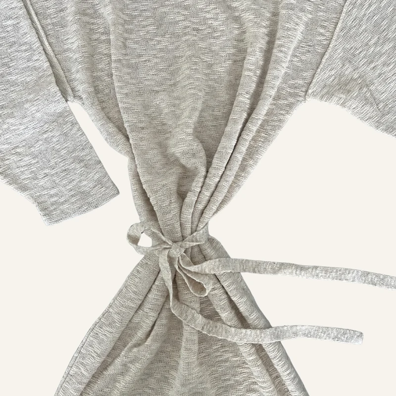 Robe écru en coton et lin pour femme - Seconde main