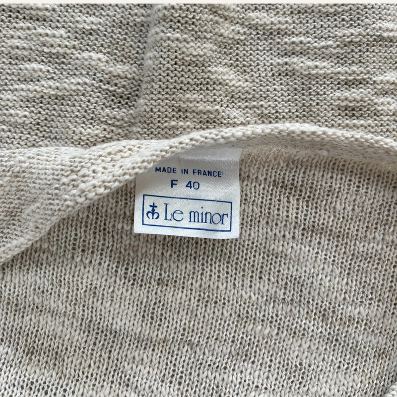 Robe écru en coton et lin pour femme - Seconde main
