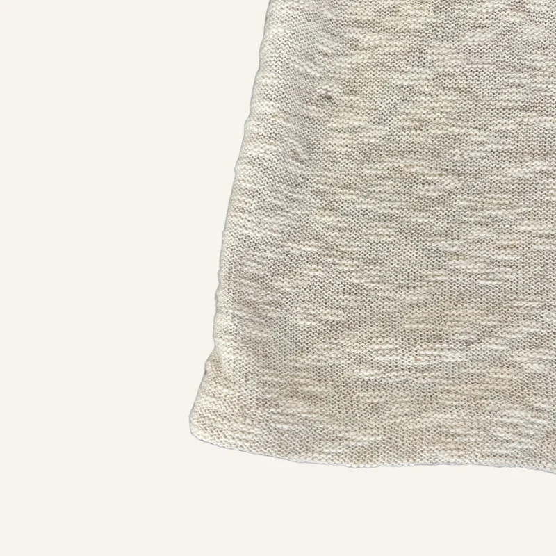 Robe écru en coton et lin pour femme - Seconde main