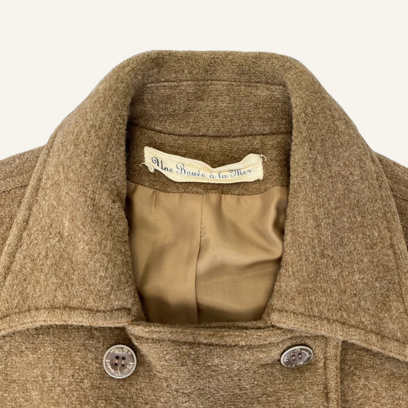 Caban marron en laine pour femme- Seconde main