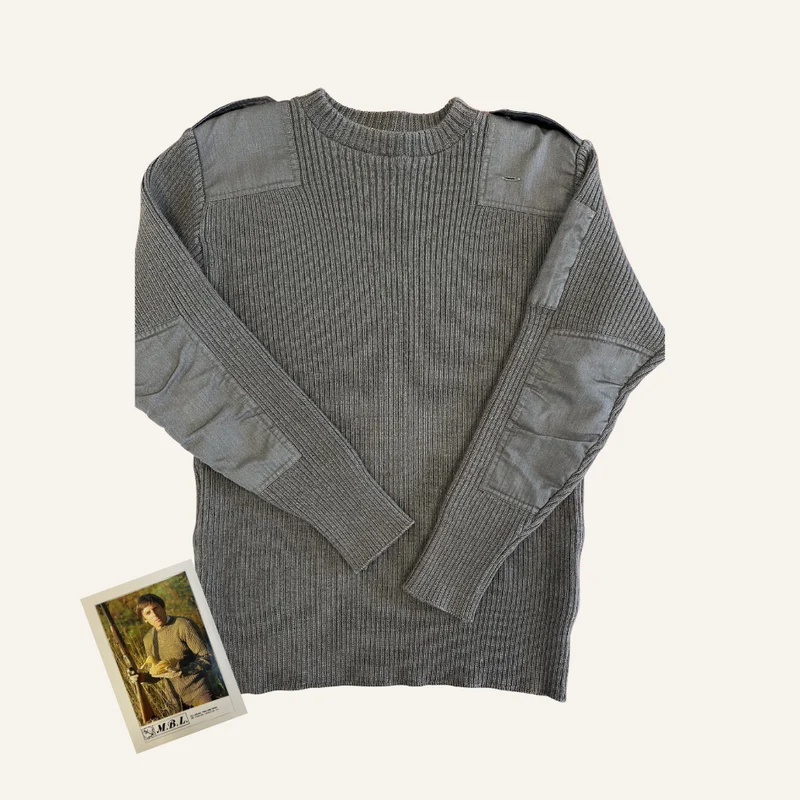 Pull officier kaki vintage pour homme - Seconde main