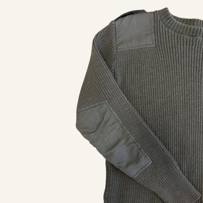 Pull officier kaki vintage pour homme - Seconde main