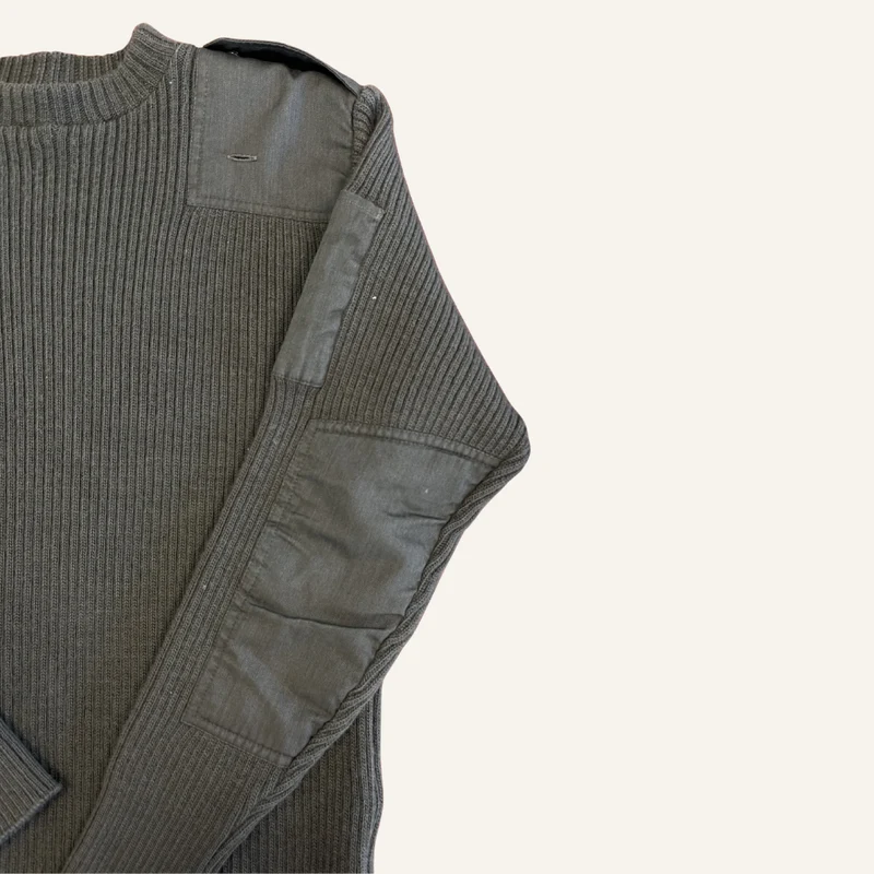 Pull officier kaki vintage pour homme - Seconde main