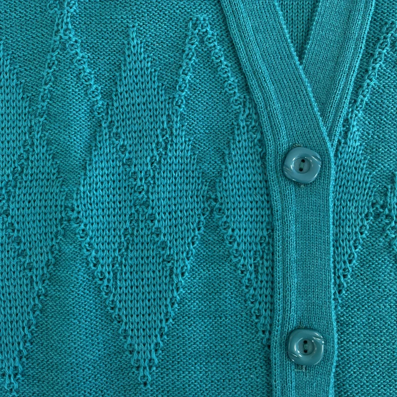 Gilet sans manches bleu en laine vierge pour femme - Seconde main