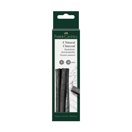 Set of 12 pitt charcoal sticks 9-15mm black