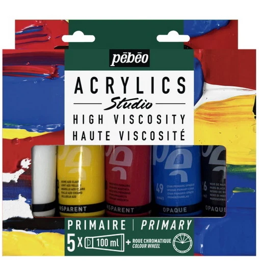 Set of Primary Acrylic - 5x100ml