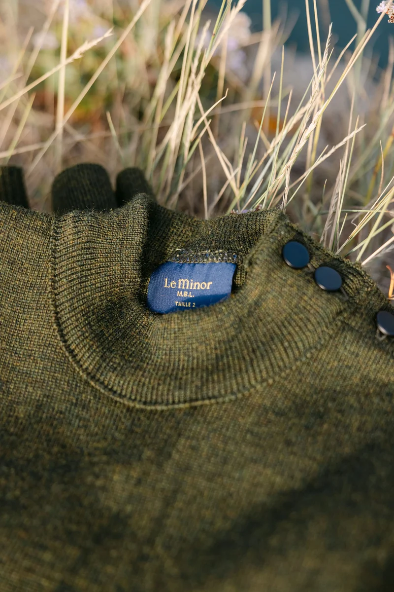 Pull marin olive pour femme