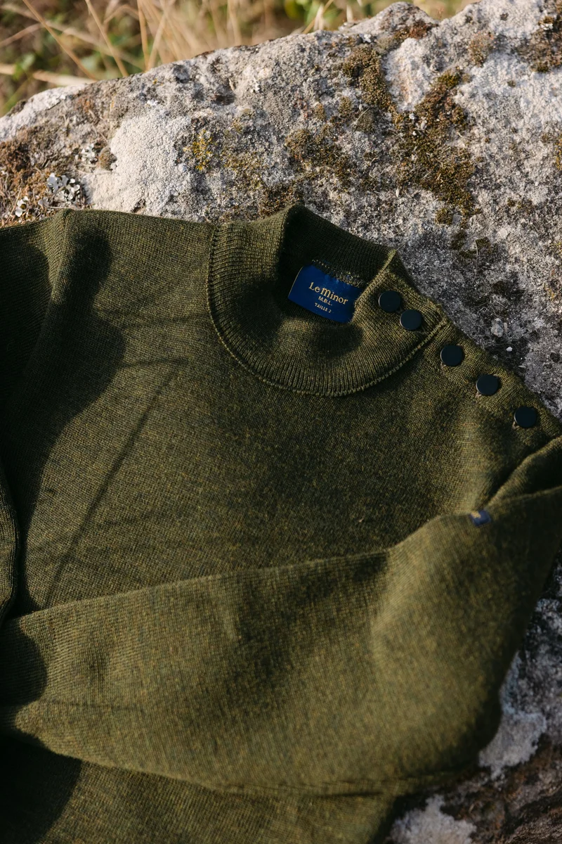 Pull marin olive pour femme