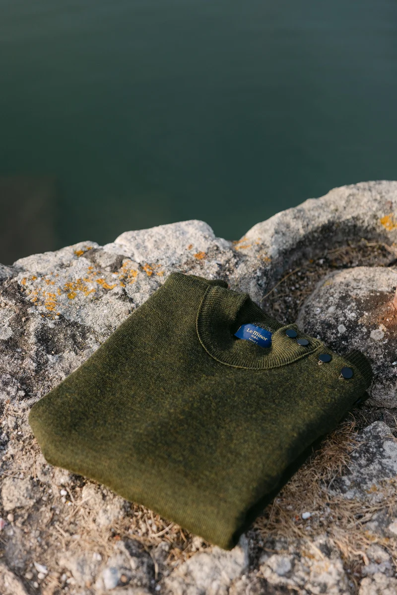 Pull marin olive pour femme