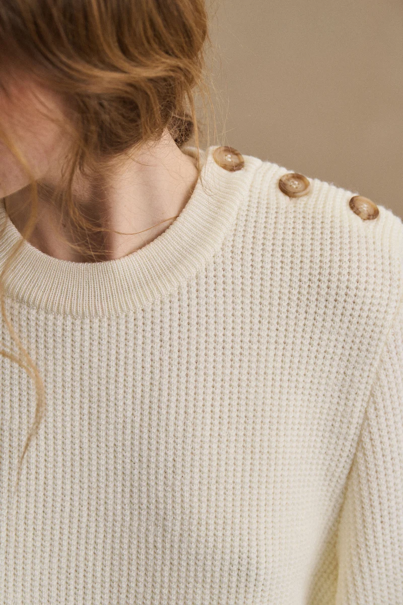 Pull Yacht écru pour femme