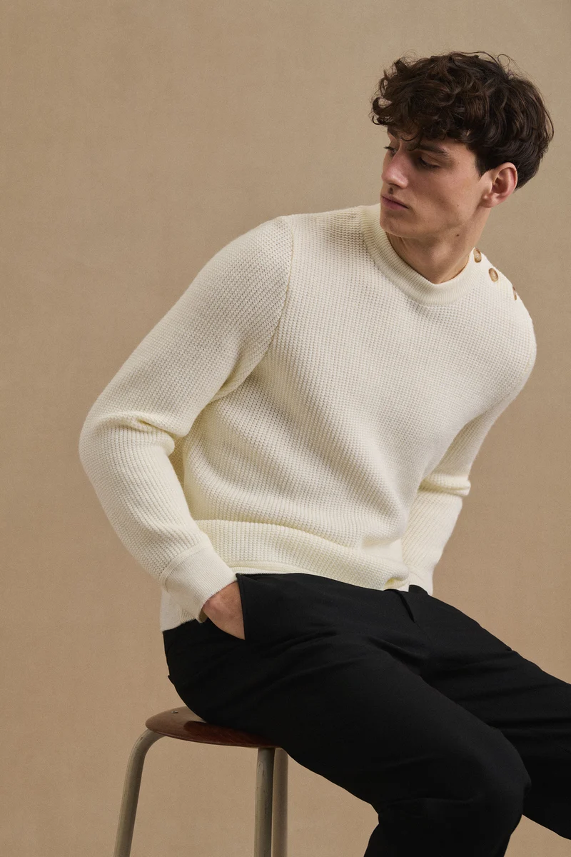 Pull Yacht écru pour homme