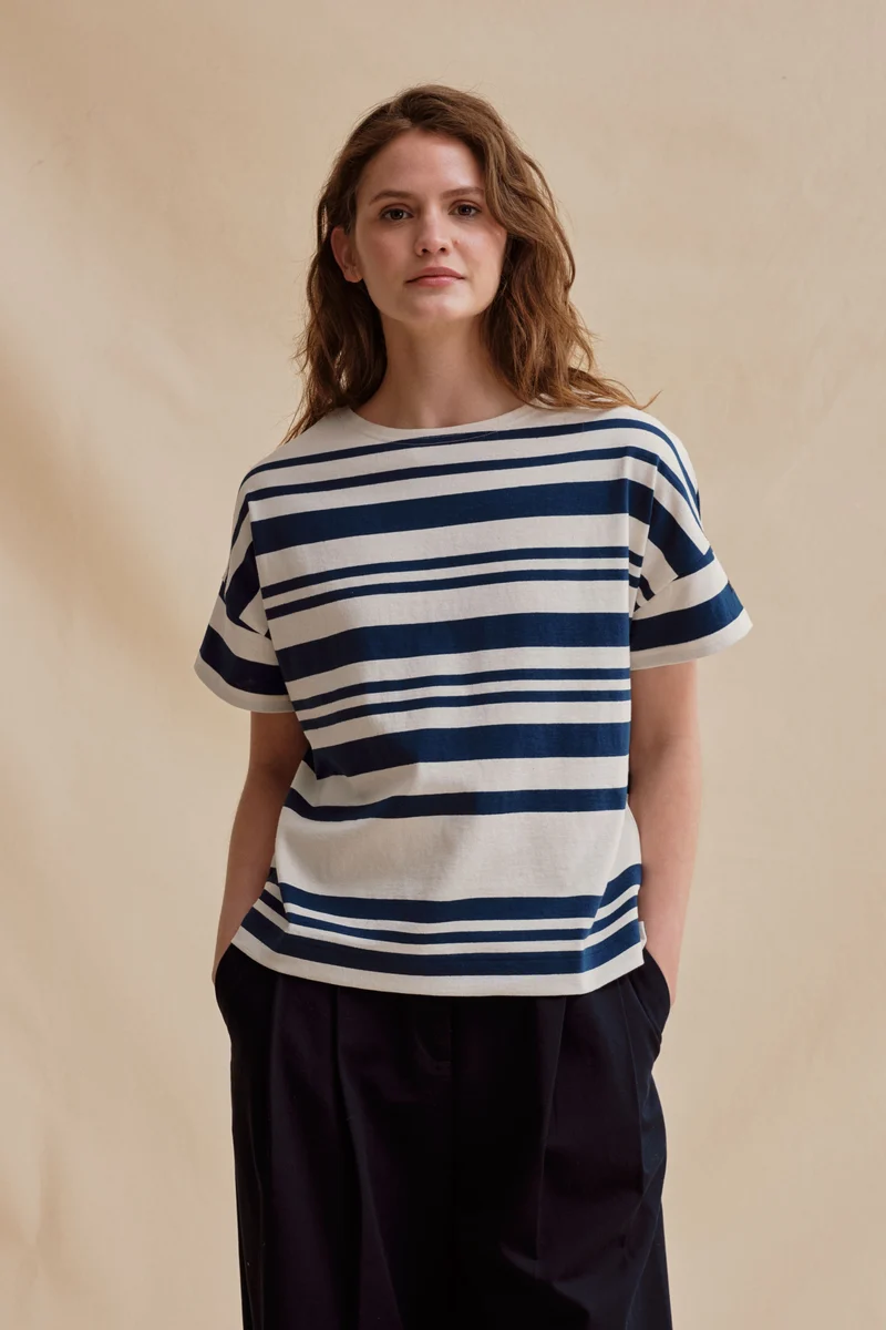 Marinière Jim oversize rayures irrégulières pour femme