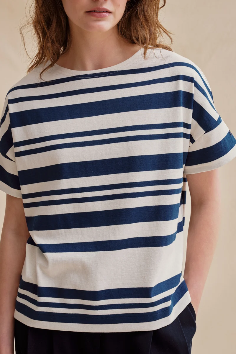 Marinière Jim oversize rayures irrégulières pour femme