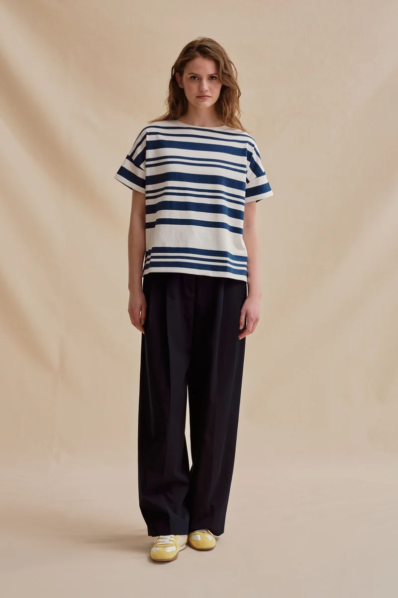 Marinière Jim oversize rayures irrégulières pour femme