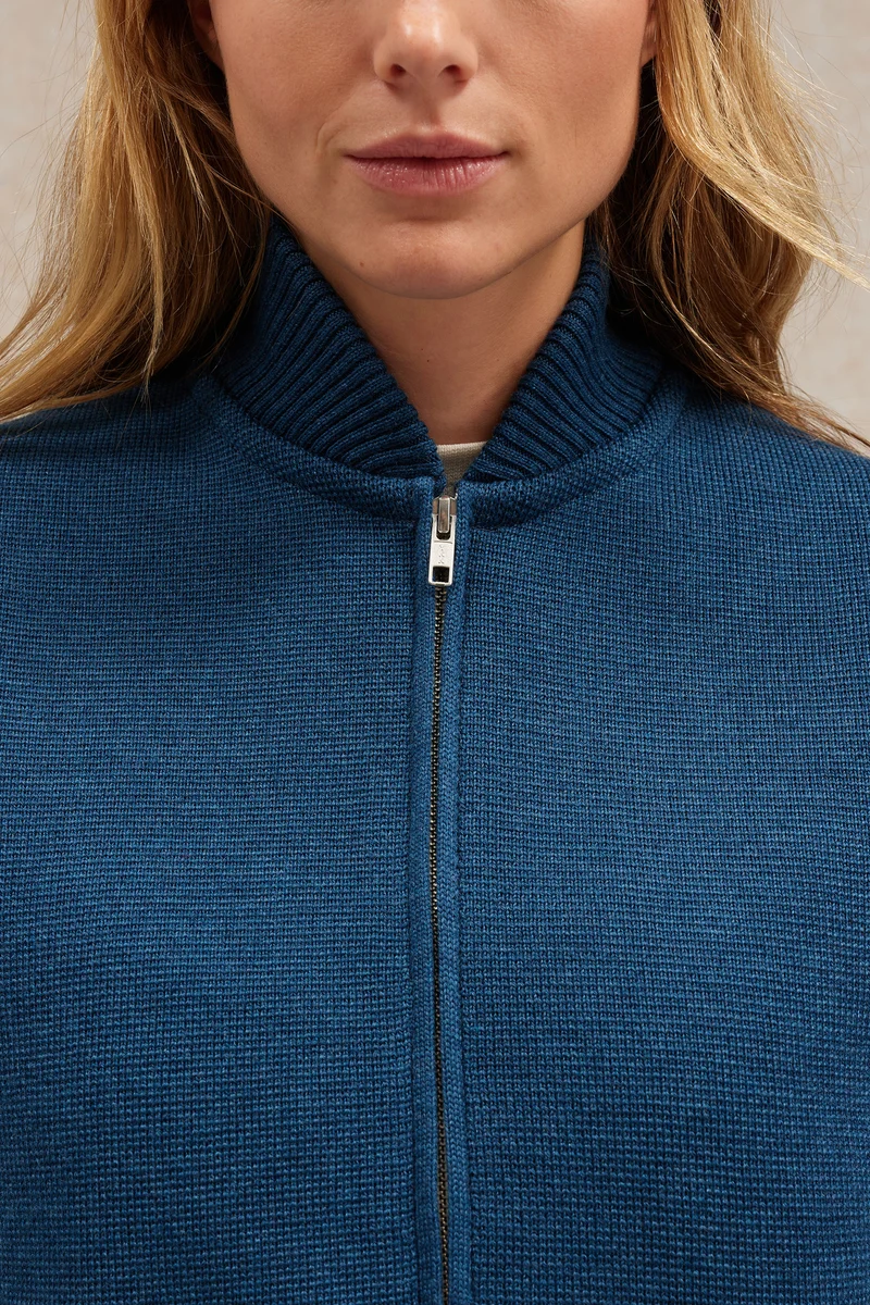 Gilet zippé denim Milano pour femme