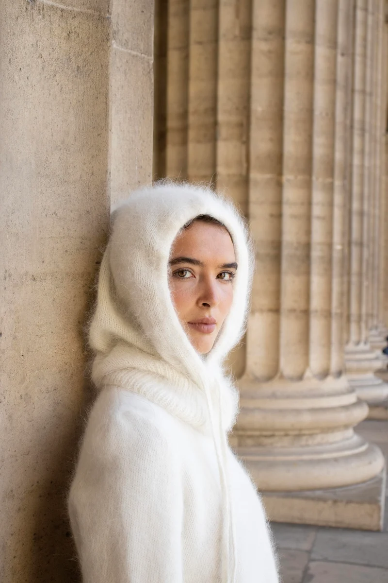Cagoule Karina à tricoter.