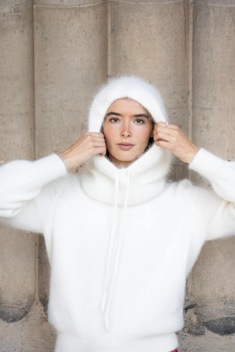 Cagoule Karina à tricoter.