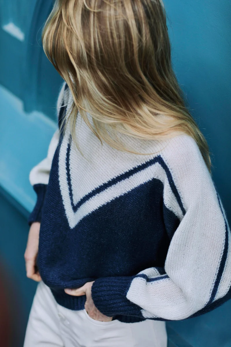 Pull Cyclone irisé Anthtracite.