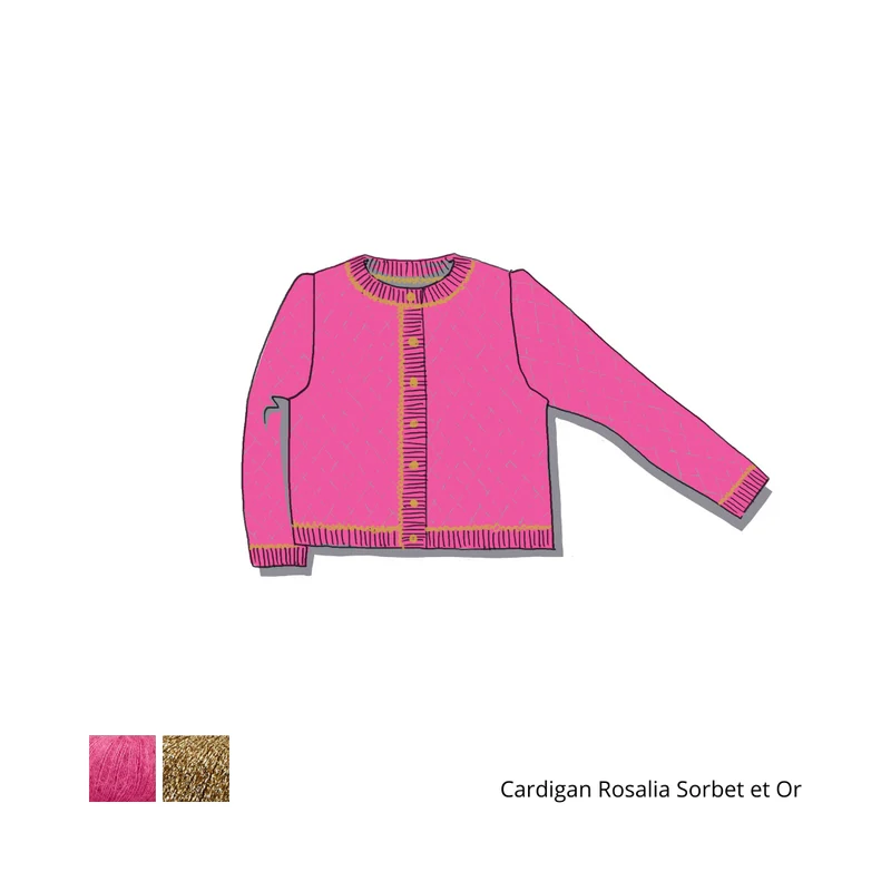 Cardigan Rosalia à tricoter.