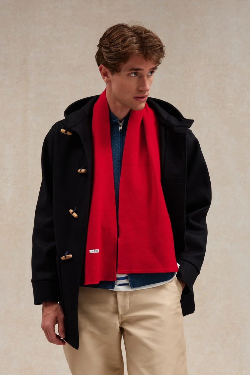Écharpe fine mixte rouge en maille Milano