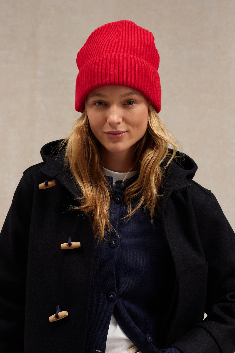 Bonnet extra doux mixte rouge