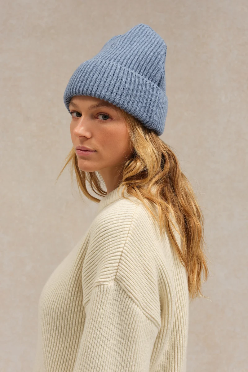 Bonnet extra doux mixte bleu orage