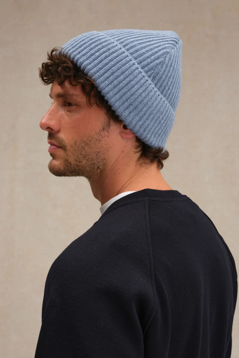 Bonnet extra doux mixte bleu orage