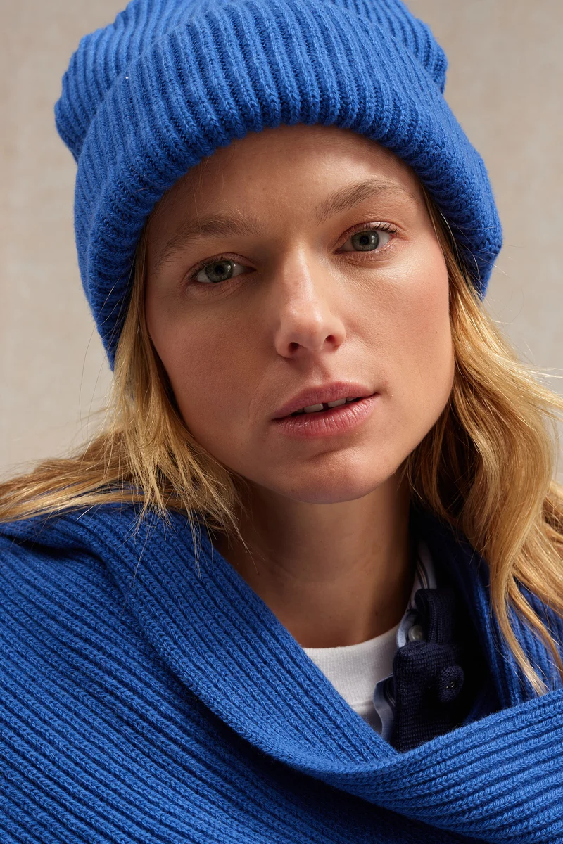 Bonnet extra doux mixte bleu roi
