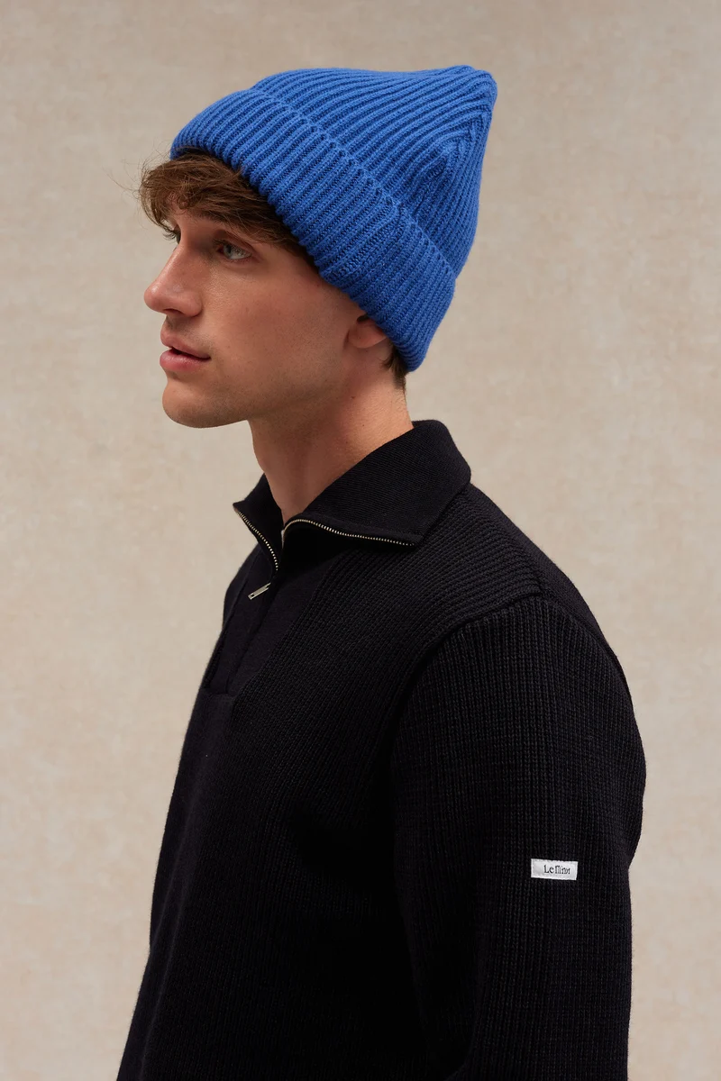 Bonnet extra doux mixte bleu roi