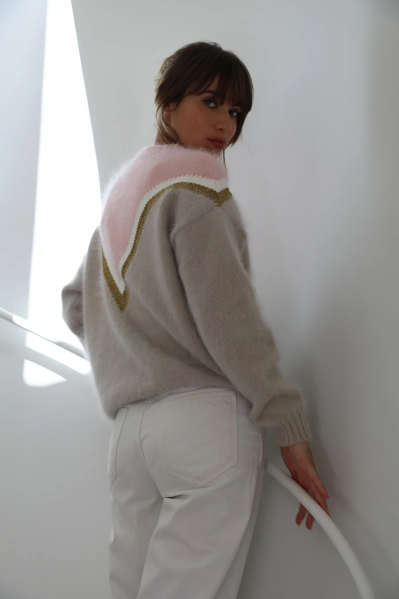 Pull Celeste Dune et Poudre