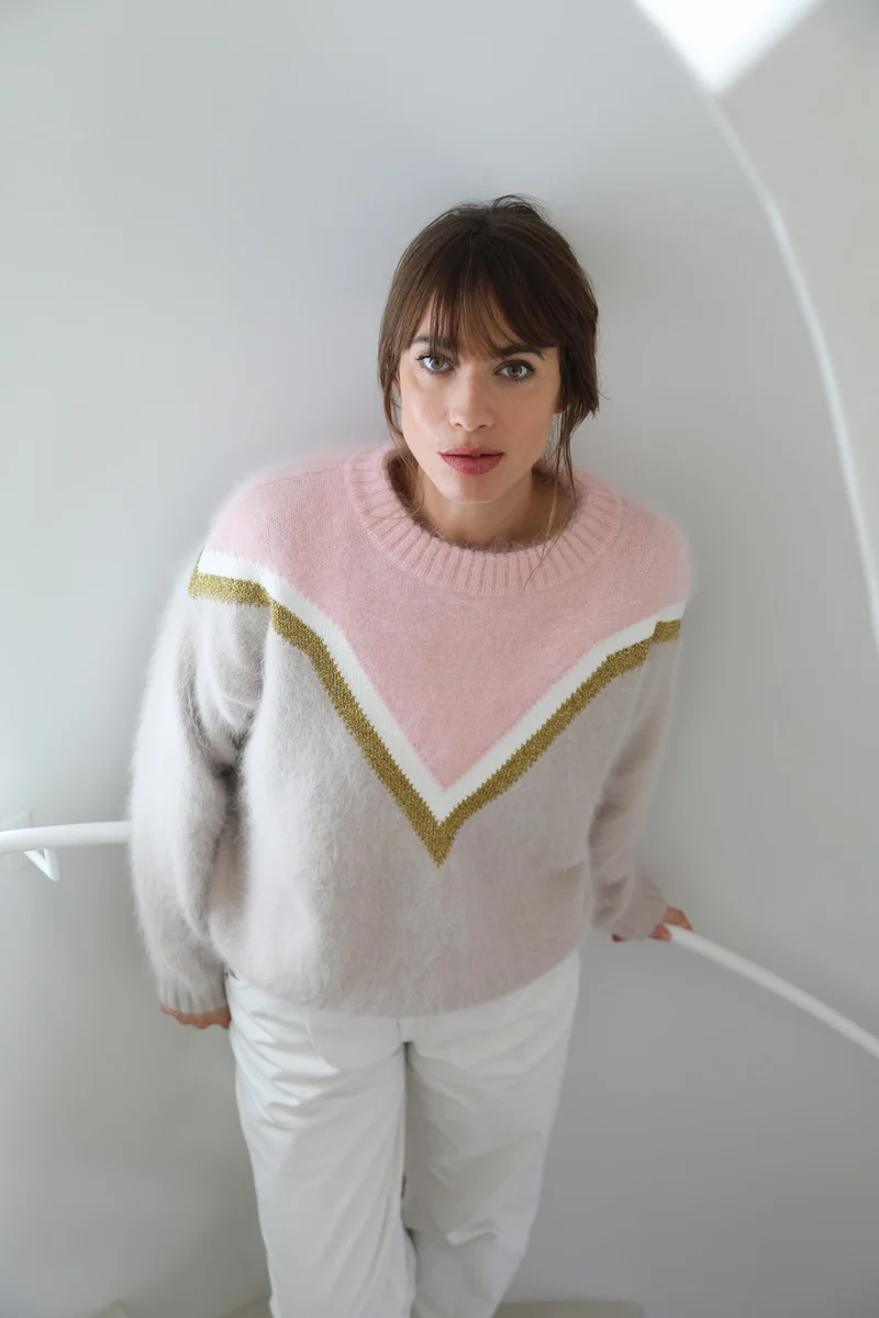 Pull Celeste Dune et Poudre