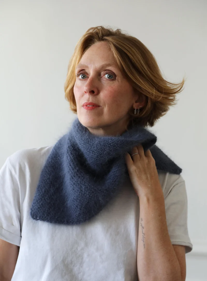 Trendy châle Mlle Sophie x Anny Blatt à tricoter.