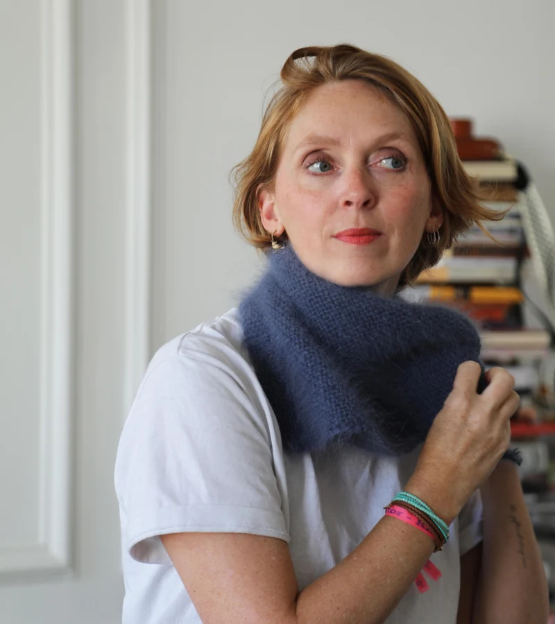 Trendy châle Mlle Sophie x Anny Blatt à tricoter.