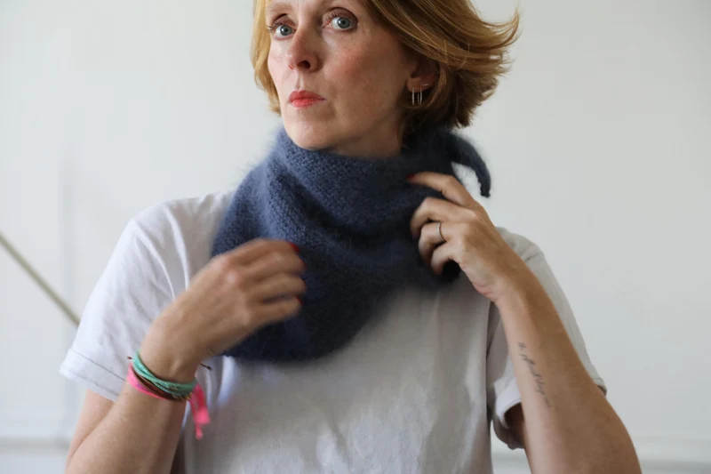 Trendy châle Mlle Sophie x Anny Blatt à tricoter.