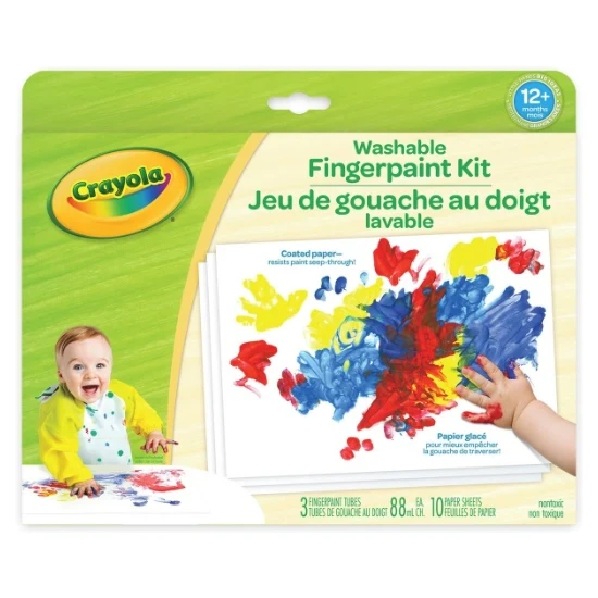 Washable fingerpaint kit
