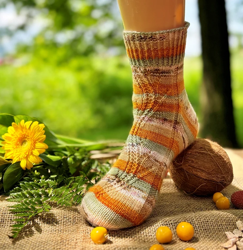 Cactus Flower Socks | Knitting Pattern and Optional Kit