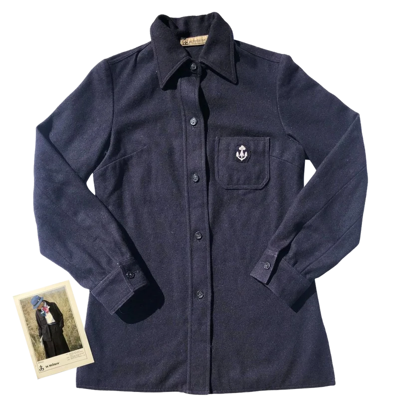 Surchemise bleu marine pour femme - seconde main