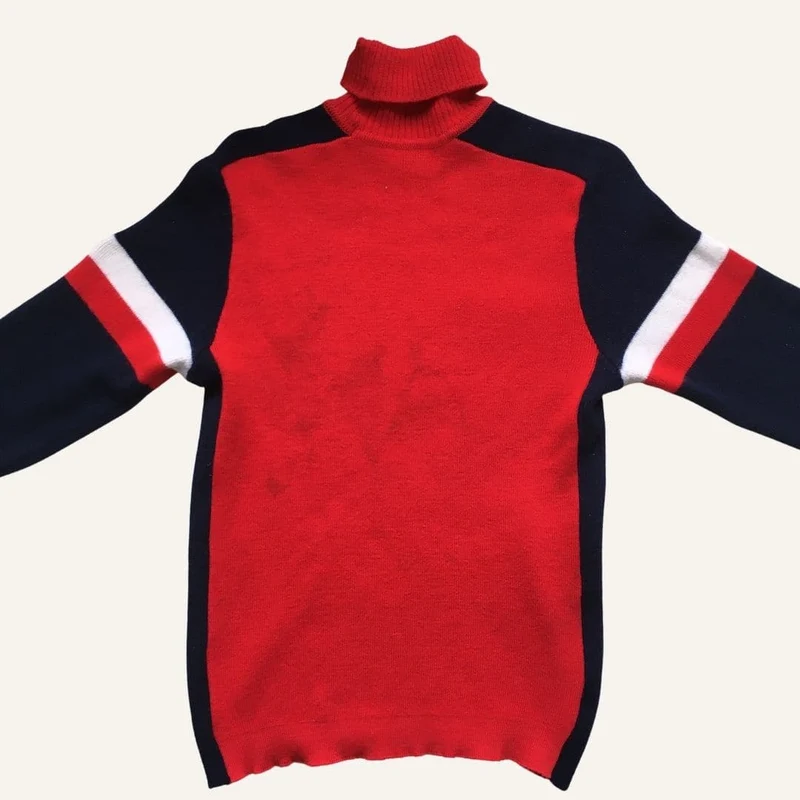 Pull col roulé ski rouge - Seconde Main